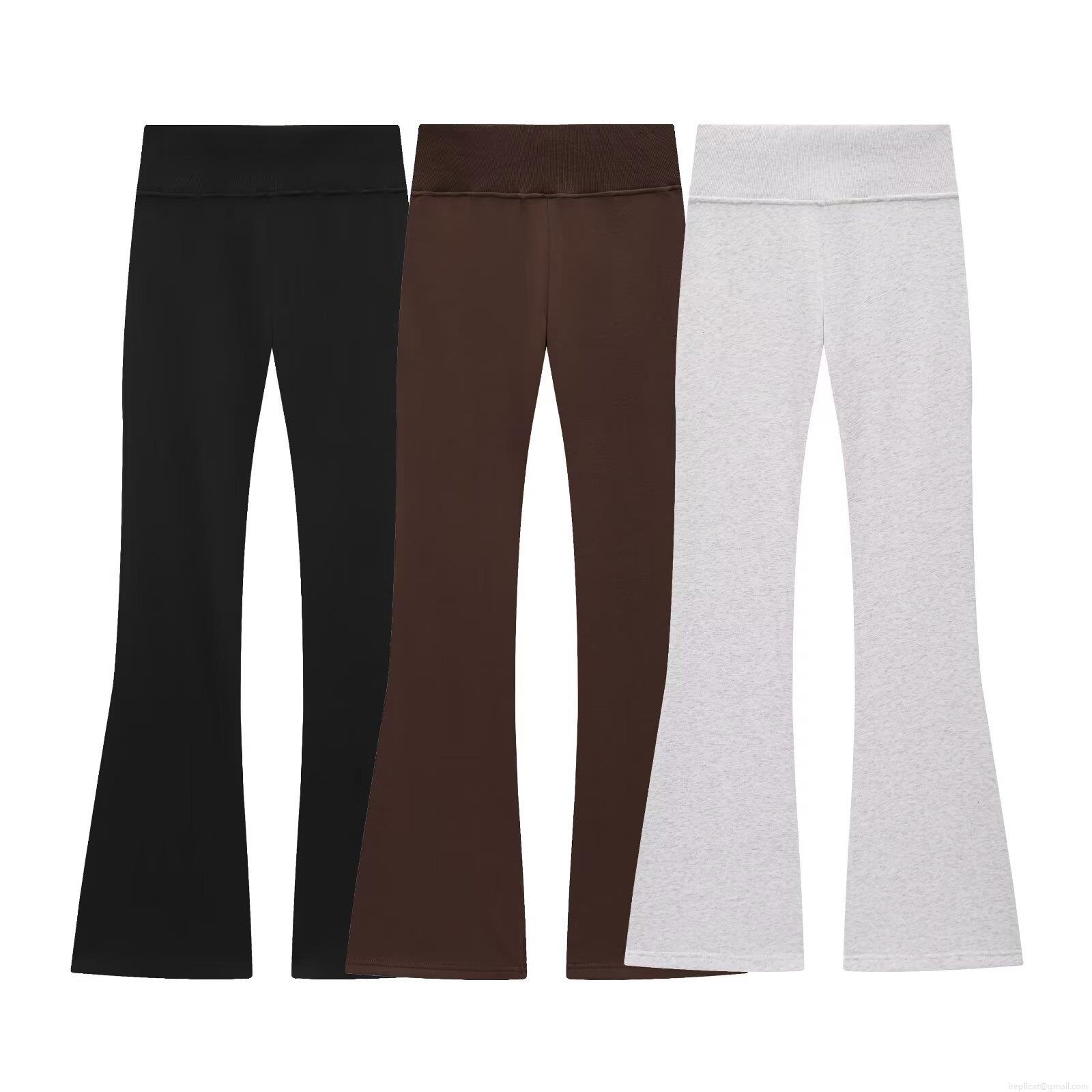 Women\'s Casual Fleece Two Piece Outfits Zipper Stand Collar Cropped Sweatshirt And High Waist Flared Sweatpants Solid Color Sporty Lounge Sets