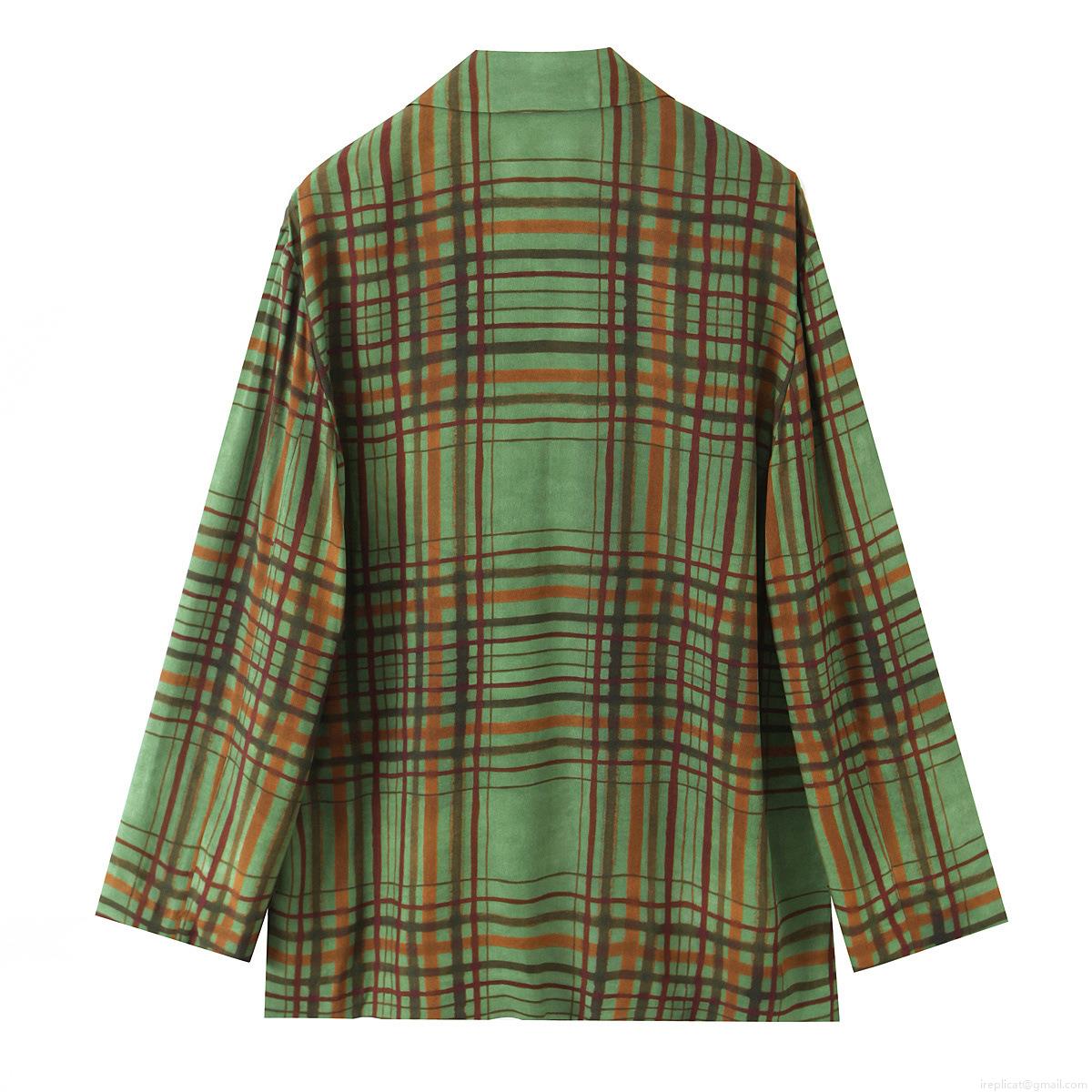 Women Retro Green Plaid Blazer and Pants Set Double Breasted Polyester Casual Suit Office Streetwear Fashion Two Piece Outfits