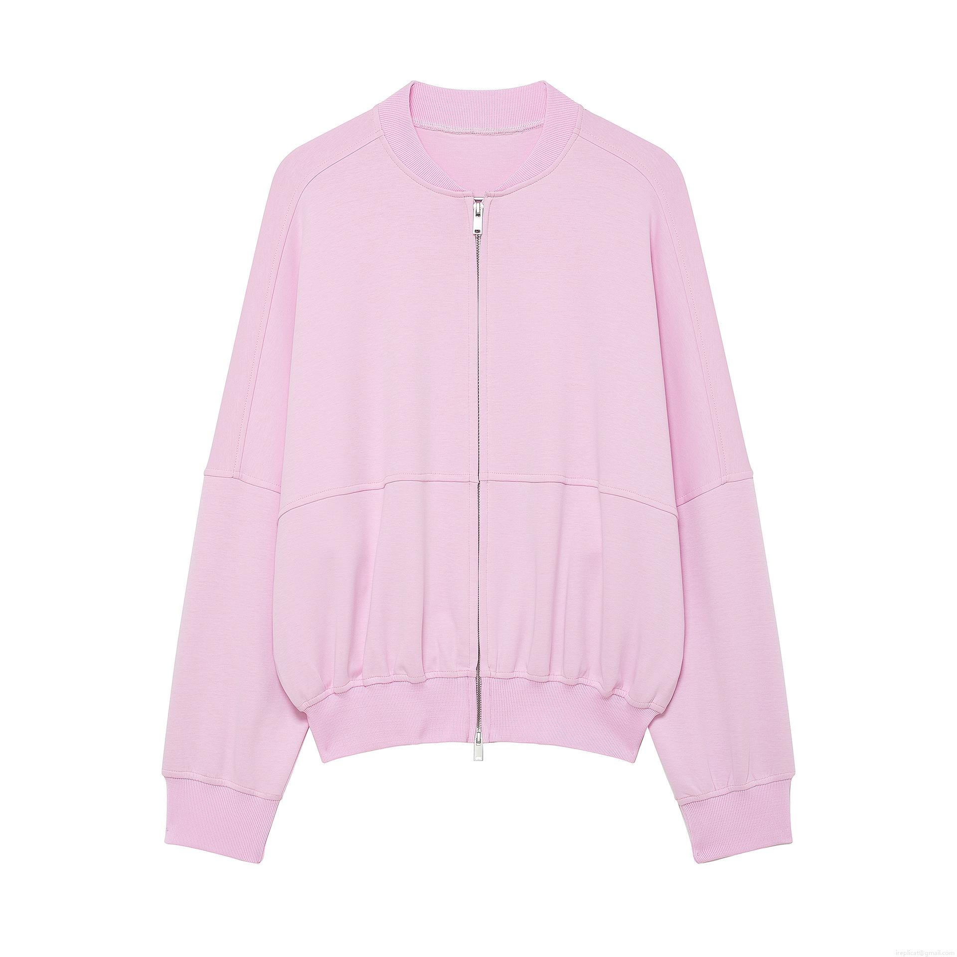 Women\'s 2 Piece Outfits Solid Color Polyester Zipper Jacket And High Waist Drawstring Flare Pants Set Casual Streetwear Autumn Winter Tracksuit